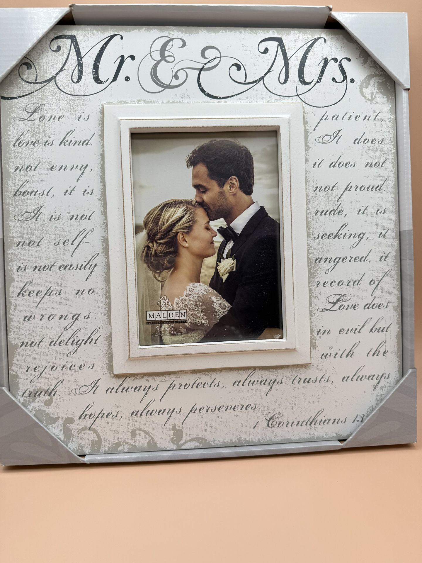 Mr. And Mrs. Wedding Photo Frame-Brand New!