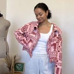 Reworked Boho Blanket Cardigan 