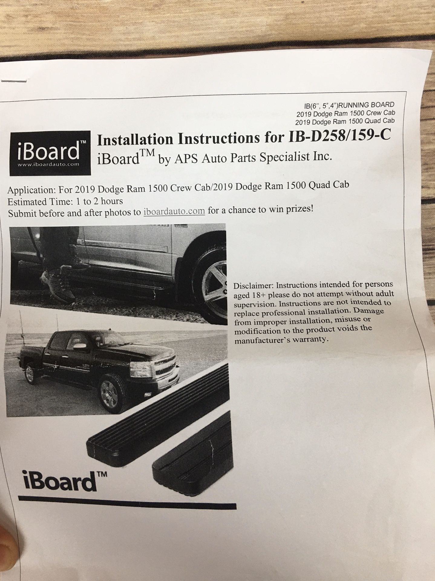 Brand New! iBoard Running Boards Dodge Ram 2019