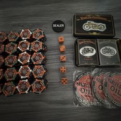 Harley Davidson Poker Chip Set. 