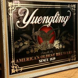 45 1/4” Gold Vintage g brewery mirror sign