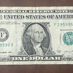 $1 Dollar Bill Collection Serial Number Fancy Cool