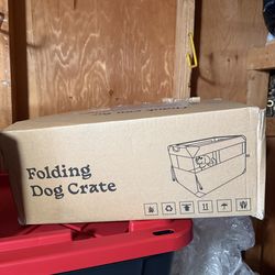 Folding dog crate
