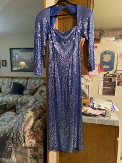 Beautiful long designer sequin dress brand new never worn size 14