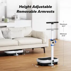 MERACH Vibration Plate Exercise Machine, Vibrating Plate Exercise Machine with Handrails, Full Body Vibration Platfor