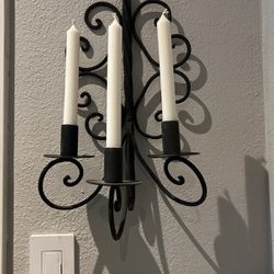 Cast Iron Wall Candle Holder 