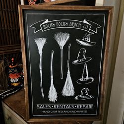 Halloween Wood Witch Sign