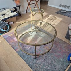 Glass Coffee And End Table