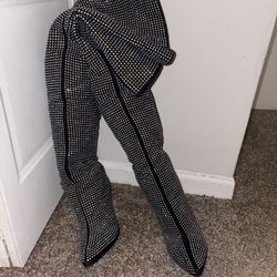 Thigh High Crystal Shoes