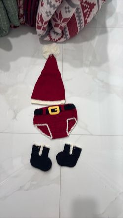 Crochet Santa baby costume