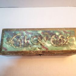 Antique Victorian Celluloid Glove Box 