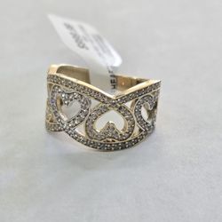 14kt Gold CZ Stone Heart Ring