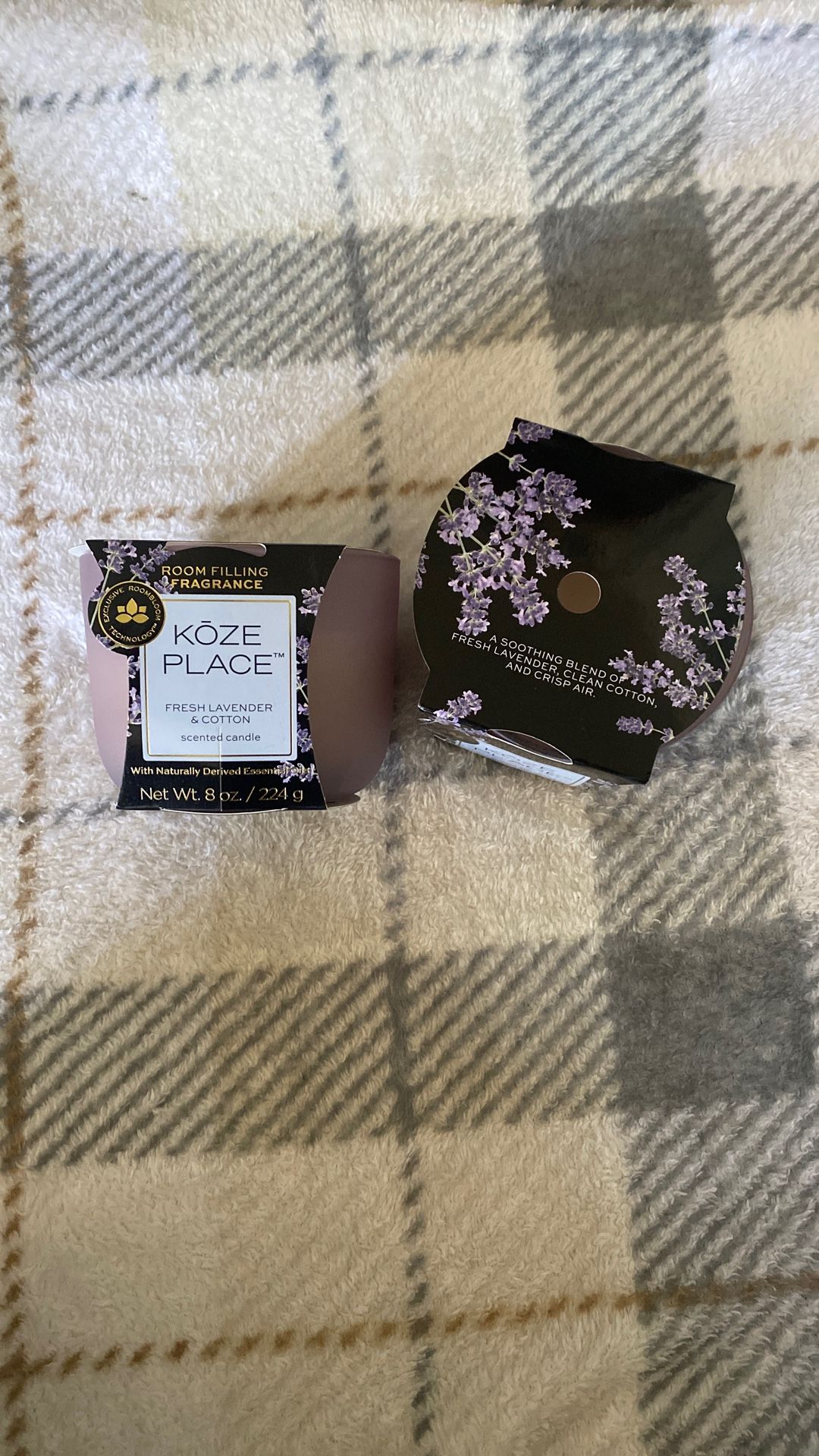 Koze Place, Fresh Lavender And Cotton Scented Candles