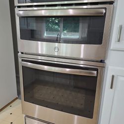 GE Stainless Wall Oven & Microwave Set – Excellent Condition!