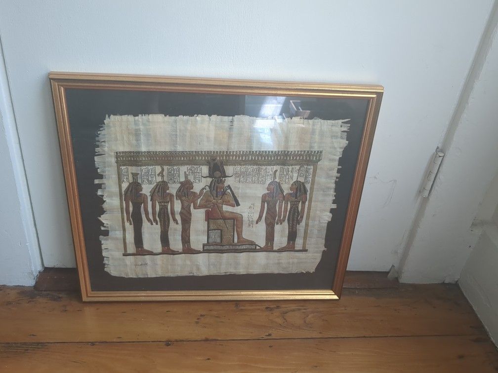 Ancient Egyptian style papyrus art