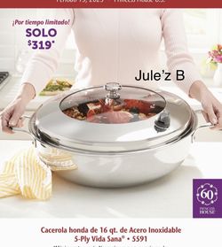 Cacerola De 16 Qts Vida Sana 5 Ply Nueva En Su Caja 