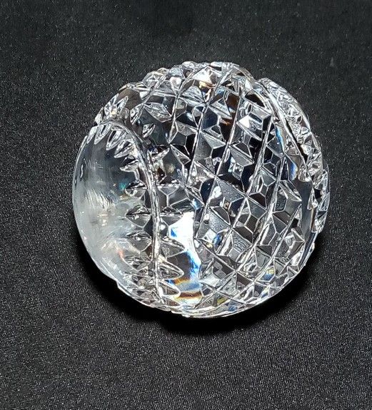 Waterford Markham Cut Crystal Baseball Paperweight
