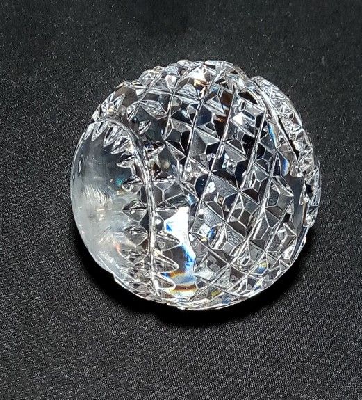 Waterford Markham Cut Crystal Baseball Paperweight 