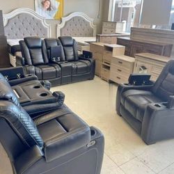 PARTY TIME LED POWER RECLINING SET