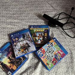 4 PS4 Games + Playstation camera
