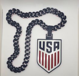 3D printed USA Soccer Hype chain/ 2 sizes available