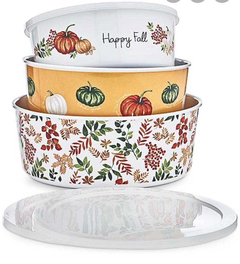 Martha Stewart Collection Nesting Food Storage Containers, Set of 3,