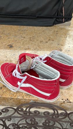 Vans Sk8-Hi Red Canvas Sneakers