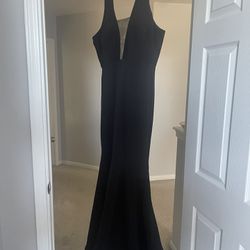 Black Halter Mermaid Prom dress 