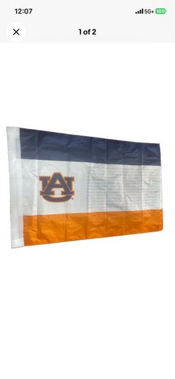 Auburn University Tigers House Flag Auburn Creed George Petrie 36.75” x 23”