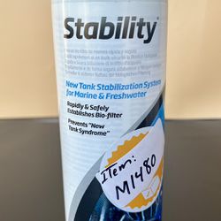 Stability • Seachem Stability Fish Tank Stabilizer - For Freshwater and Marine Aquariums, 16.9 Fl Oz (Pack of 1) • Brand New •