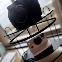 2 Polaroid Cameras 1 Fujifilm 1 OG