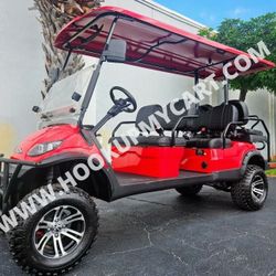 2025 ICON i60L Electric Golf Cart - 6 Passenger - Torch Red w/Black Seats