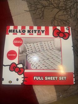 Hello Kitty Full Sheet Set Microfiber