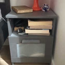 PAIR of IKEA Brimnes Nightstands In Gray
