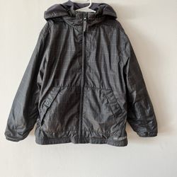 Gap Kids Boys Windbreaker Jacket Coat Size M(8)  Lightweight Packable Hooded Gray.