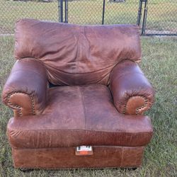 Oversized Leather Chair 