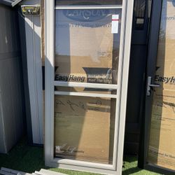 New  Storm  Door Larson Sandstone Size W36 H80 Universal You Can Do Left Or Right $220 