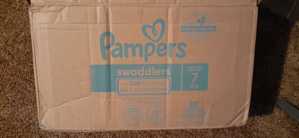 Pampers Swaddlers Size 7 Box Of 88