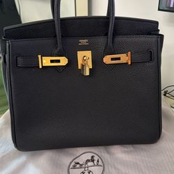 Hermes Birkin Size 30 Black With Gold Hardwear 