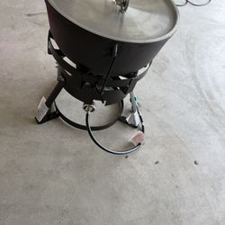 King Kooker 10 Gallon Cast Iron Jambalaya Pot & Cooker Package 