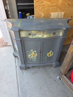 Painted Wood Cabinet  great work piece