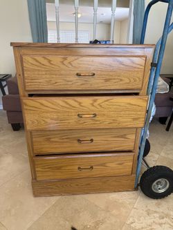 Light wood storage dresser
