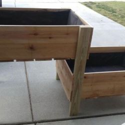 Tiered Raised Cedar Garden Planter Box