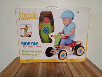 ￼Parents Magazine Hog Wild Wooden 4 Wheel Tricycle 2005￼