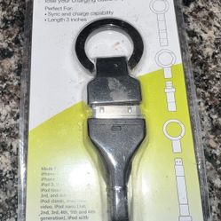 POWER XCEL 30 PIN KEYCHAIN CHARGE / SYNC CABLE for iPod, iPhone, iPad **NEW**