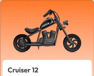 Kids electric motorcycle, barely used, with charger.  up to 10 mph