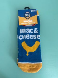 Odd Sox-Kraft Mac&Cheese-2 pack of a novelty ankle socks-new-originally packed