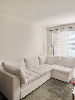 Cindy Crawford White/Cream Sectional Couch