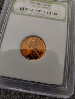 1961 Lincoln Cent DCAM Gem Proof Slabbed