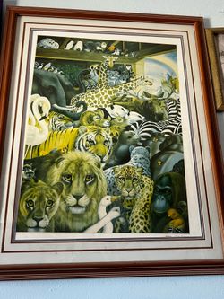 Margaret Keene signed animal Big eyes masterpiece